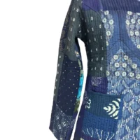 Beautiful Multi Colours Patchwork Reversible Kantha, Quilted, Vintage Jacket - Image 3