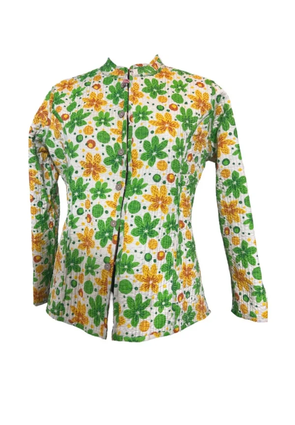 A Beautiful floral print reversible Kantha