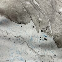 Marble Fabric - Blue Watercolor Marbled Stone Fabric, Abstract Marble Print Fabric - Image 2