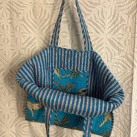 Quilted Hand Printed Totes Bag In Jungle Print Bags - Image 3