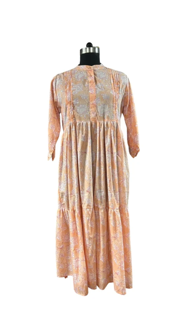 Beautiful Jaipuri Hand Block Printed Long Dress
