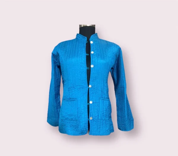 100% Cotton Handmade Reversible Light Weight Quilted Short Jacket