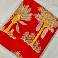 Floral Print Hand Block Print Fabric - Image 3
