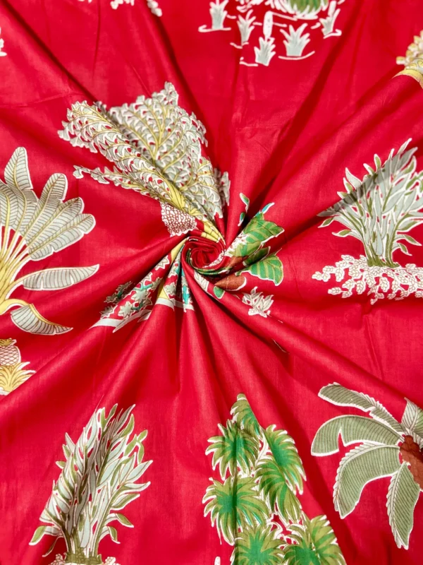Floral Print Hand Block Print Fabric