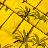 Yellow Palm Tree Fabric Tree Print Big Tree Fabric - Image 2