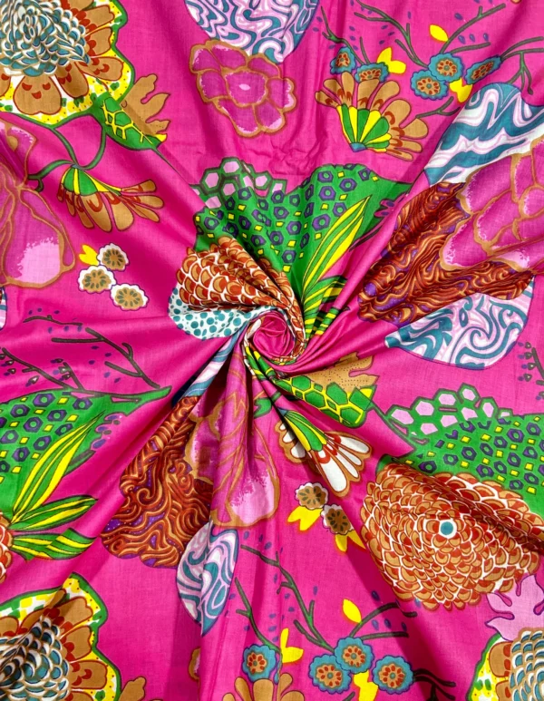 Pink Fruit Print 100 % Pure Cotton