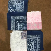 5 Pieces Assorted Lot Hand Block Print Scarfs - Image 5