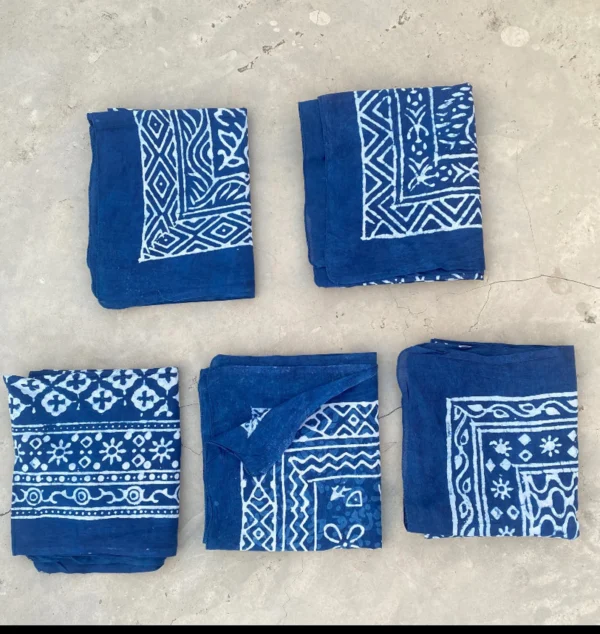 5 Pieces Assorted Lot Hand Block Print Scarfs
