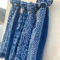 5 Pieces Assorted Lot Hand Block Print Scarfs - Image 2