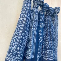 5 Pieces Assorted Lot Hand Block Print Scarfs - Image 3