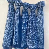 5 Pieces Assorted Lot Hand Block Print Scarfs - Image 5