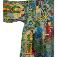 Farihda Khalo Kanta Work Hand Block Print Jacket Woman Wear - Image 2