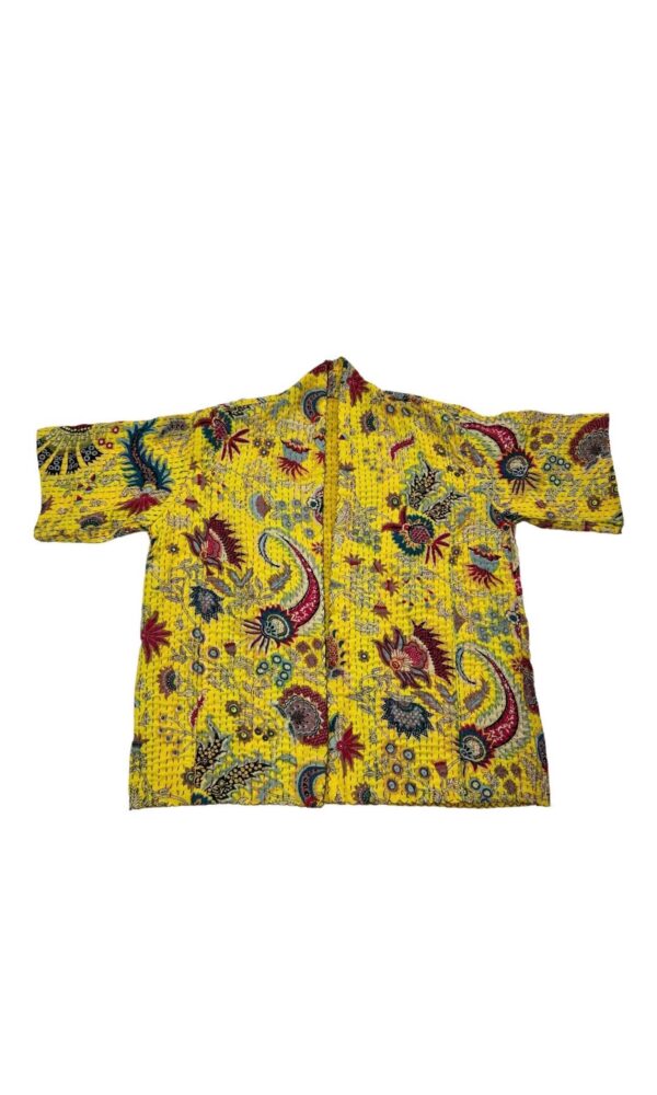 Paisley Design In Multicolour Kanta Work Hand block Jacket
