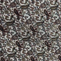 A Beautiful Silky Paisley Print Crepe Fabric Multi Coloured - Image 3