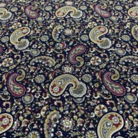 A Beautiful Silky Paisley Print Crepe Fabric Multi Coloured - Image 3