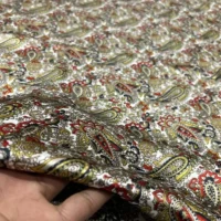 100% Indian Kasturi Crep Silk Fabric With Animals Print With Multi Colours - Image 2