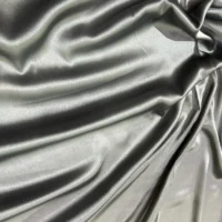 100% Indian Kasturi Plain Silk Fabric Plain Grey Colour - Image 5