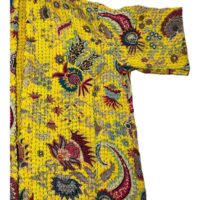 Paisley Design In Multicolour Kanta Work Hand block Jacket - Image 3