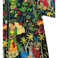 Farihda Khalo Kanta Work Hand Block Print Jacket Party Short Jacket - Image 2