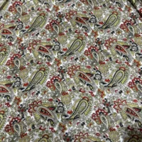 100% Indian Kasturi Crep Silk Fabric With Animals Print With Multi Colours - Image 3