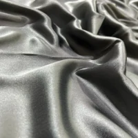 100% Indian Kasturi Plain Silk Fabric Plain Grey Colour - Image 2