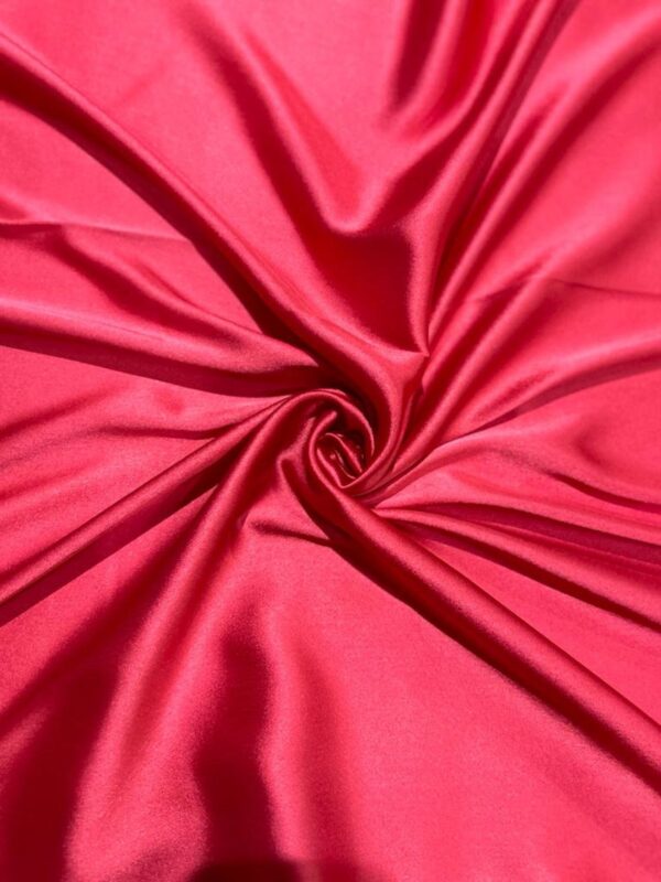 100% Indian Kasturi Plain Silk Fabric Plain Red Colour