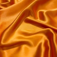 100% Indian Kasturi Plain Silk Fabric Plain Orange Colour - Image 3