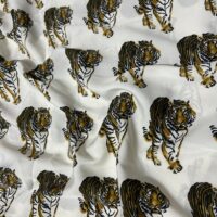 Tiger Print In Soft Crepe Fabric Dress Fabric - Image 2