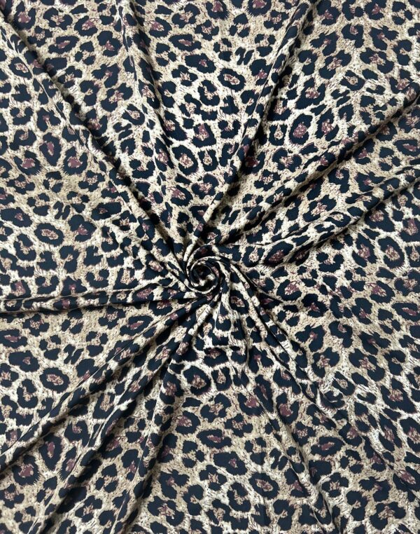 Leopard Print In Kasturi Crep Fabric