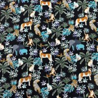 Jungle Animal Print In Crep Fabric With Beautiful Dressmaking Fabric Woman Clothing - Image 5