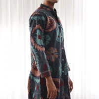 Suzani Hand Embroidery Both Man And Woman Long Jacket - Multi Colours With Floral Design - Image 3