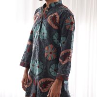 Suzani Hand Embroidery Both Man And Woman Long Jacket - Multi Colours With Floral Design - Image 4