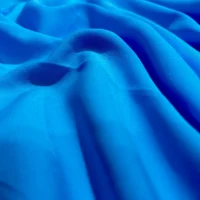 Beautiful Light Blue Plain Crepe Fabric Dress Fabric Curtains - Image 3