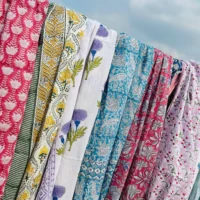 5 Piece Sarong Summer Lot Hand Block Print Scarfs - Image 3