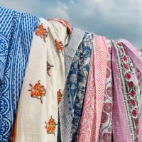 Hand Block Print Summer Sarong Pareo 5 pieces - Image 3