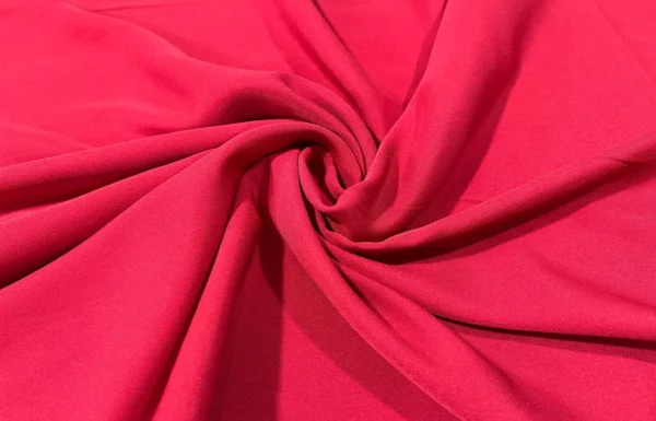 Pure Dark Red Plain Soft Crepe Fabric Dress Fabric Curtains