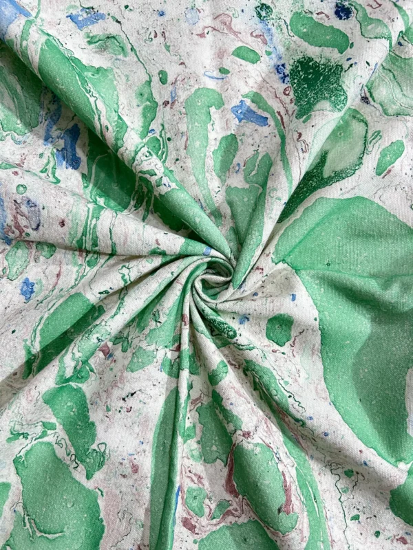 Handmade Natural Marble Print Fabric Dress Fabric Hand Block Print